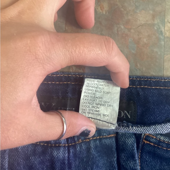 Western style Blue and Orange Embellished Pencil Skirt Knee-Length - Picture 4 of 4